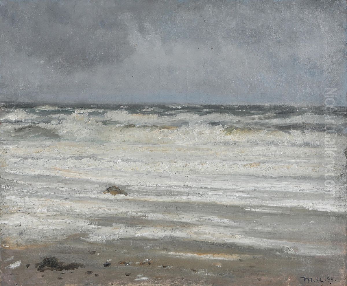 Surf (1898). Oil Painting by Michael Peter Ancher