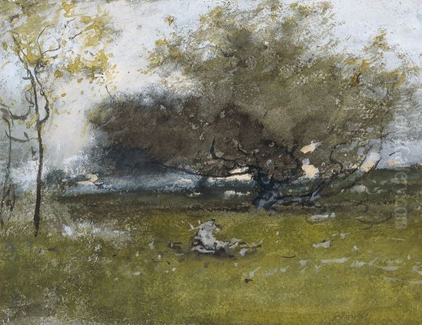Old Apple Trees Oil Painting by George Inness
