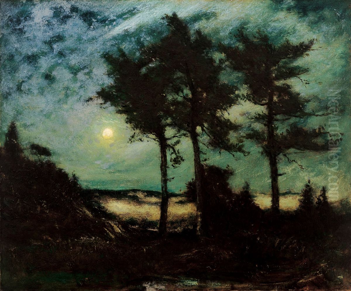 Moonlight Oil Painting by Elliott Daingerfield