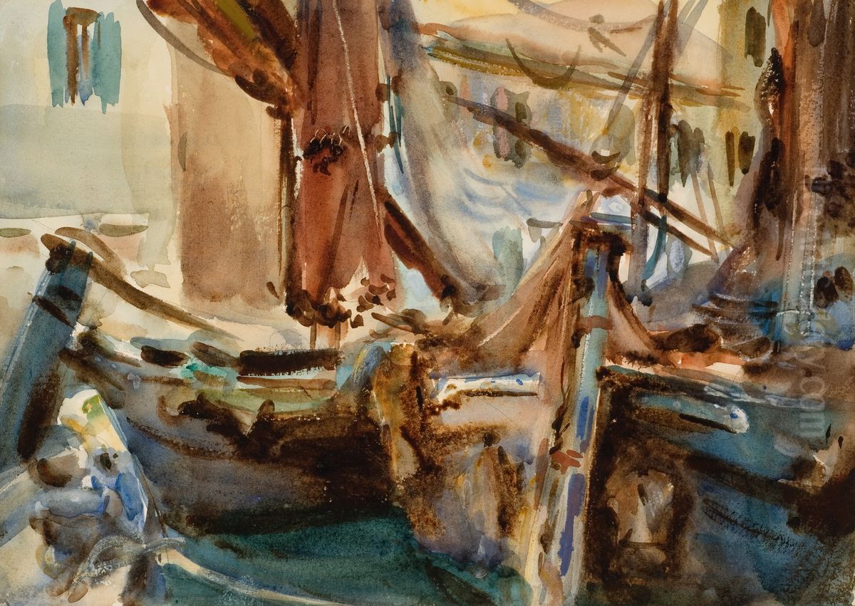 At Chioggia Oil Painting by John Singer Sargent