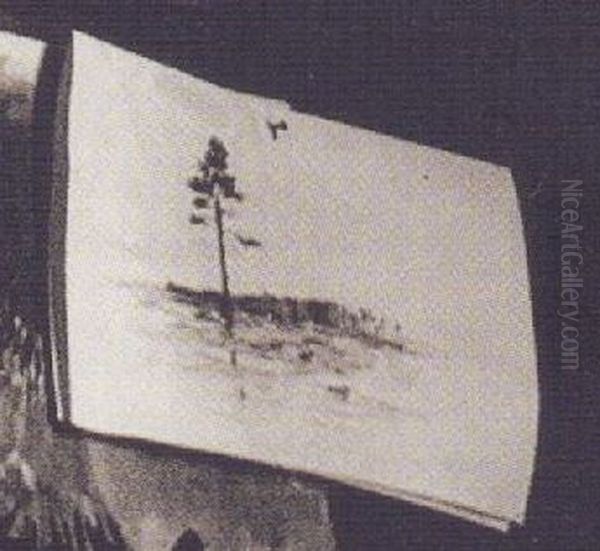 Landscape with a pine Oil Painting by Stanislaw Ignacy Witkiewicz (Witkacy)