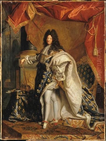 Louis XIV, roi de France (1638-1715) Oil Painting by Hyacinthe Rigaud
