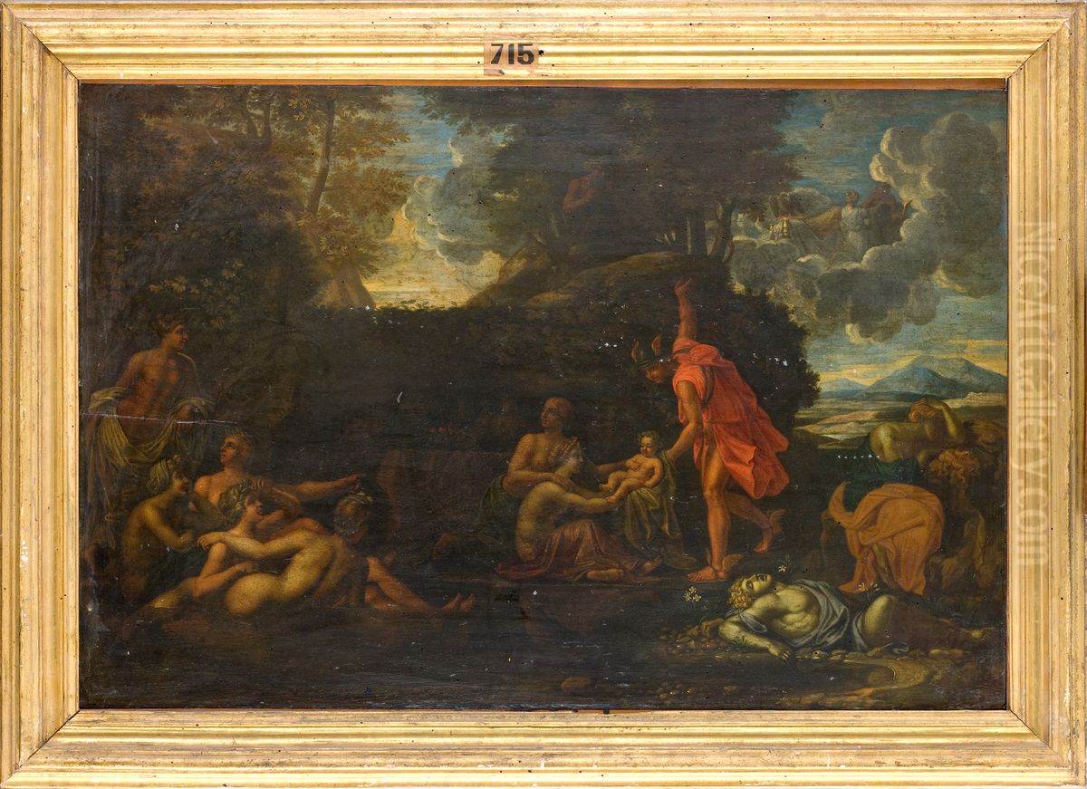 La Naissance de Bacchus Oil Painting by Nicolas Poussin