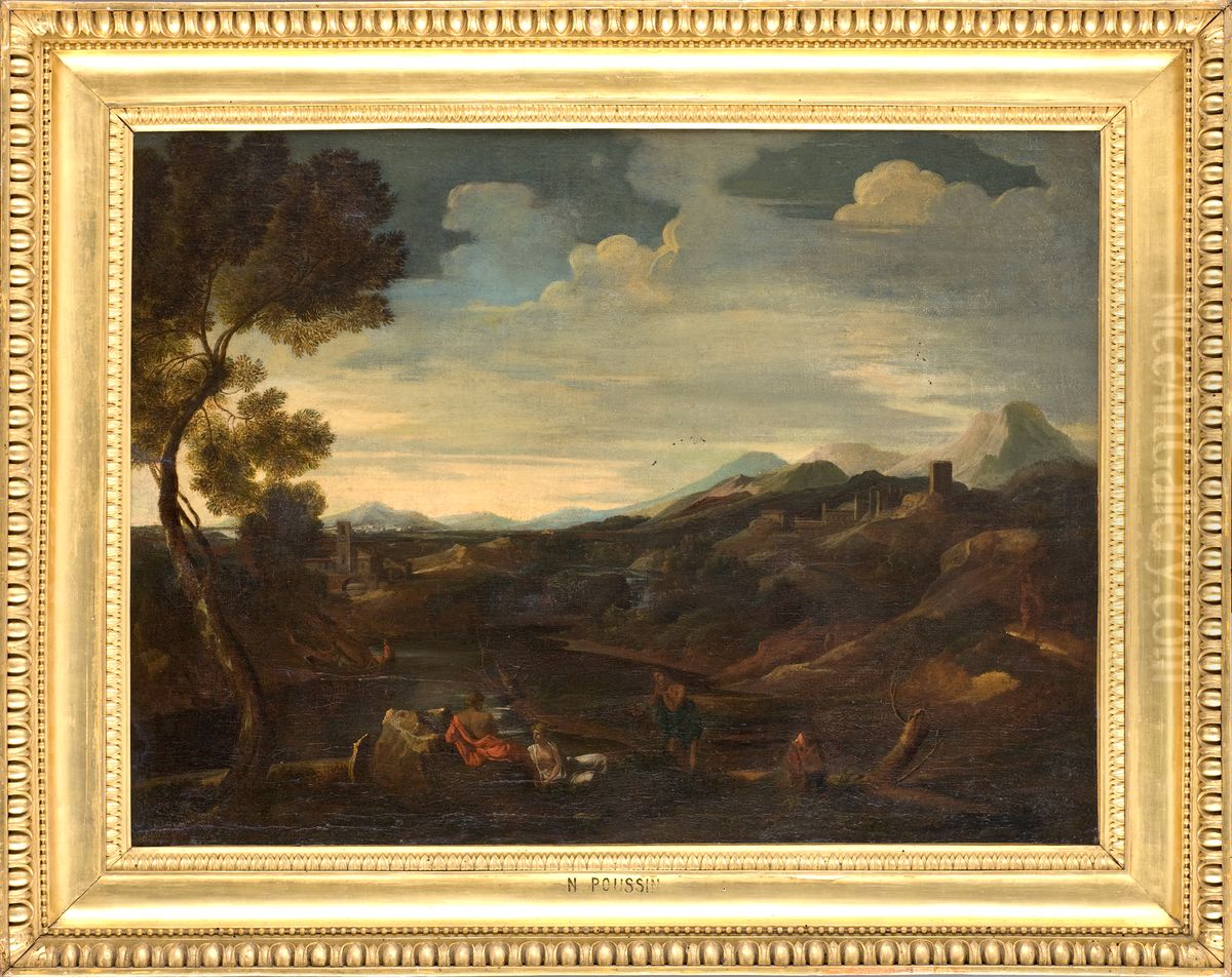 Paysage historique Oil Painting by Nicolas Poussin