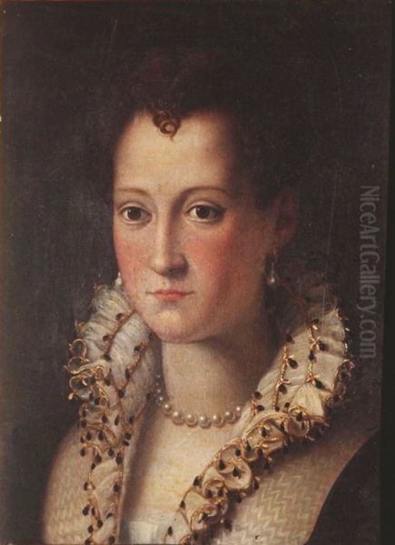Portrait of a gentlewoman Oil Painting by Alessandro Allori
