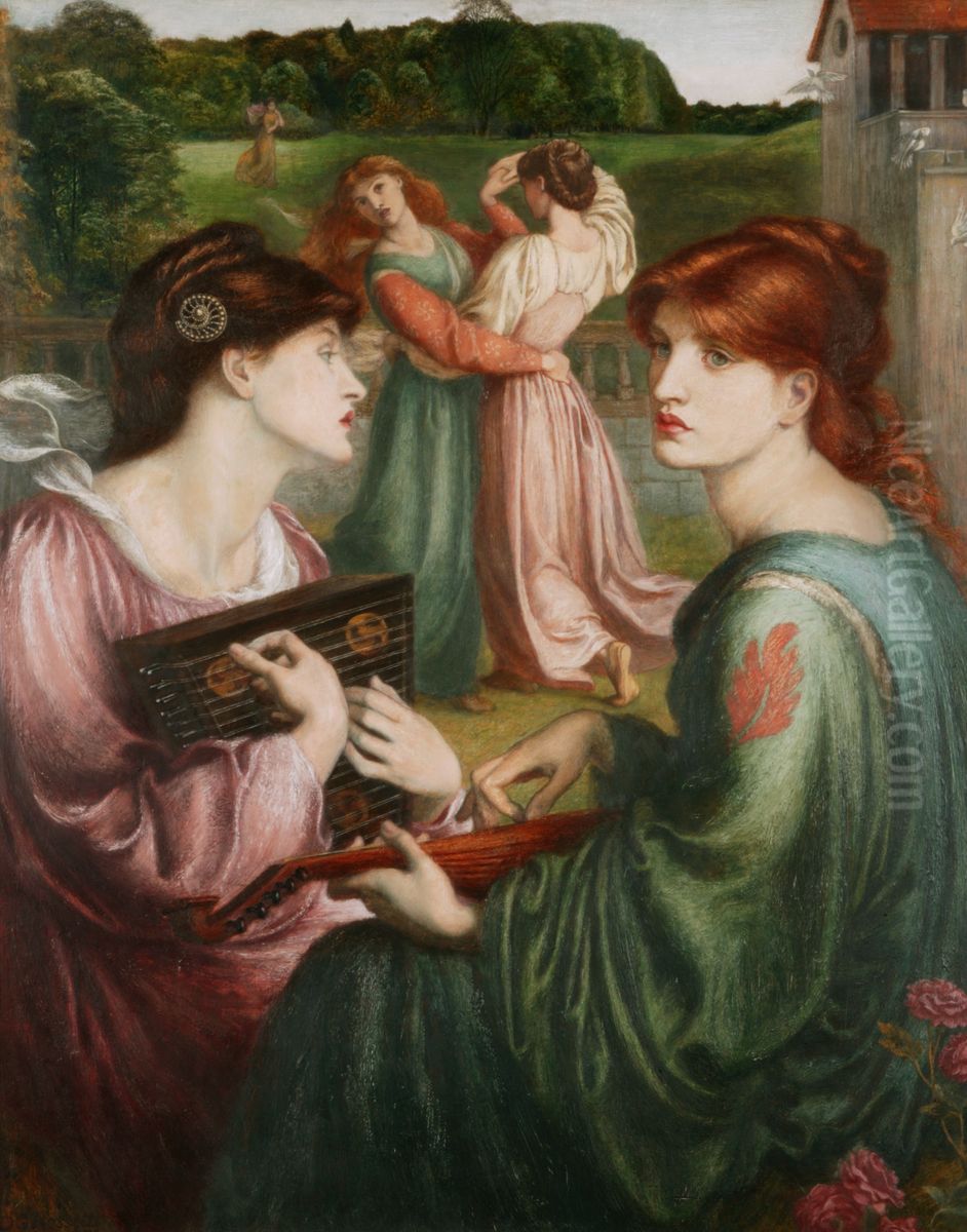 The Bower Meadow Oil Painting by Dante Gabriel Rossetti