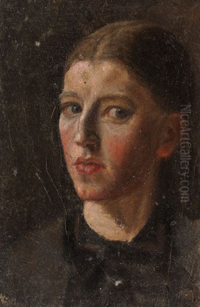 self-portrait (1878-1879). Oil Painting by Anna Ancher