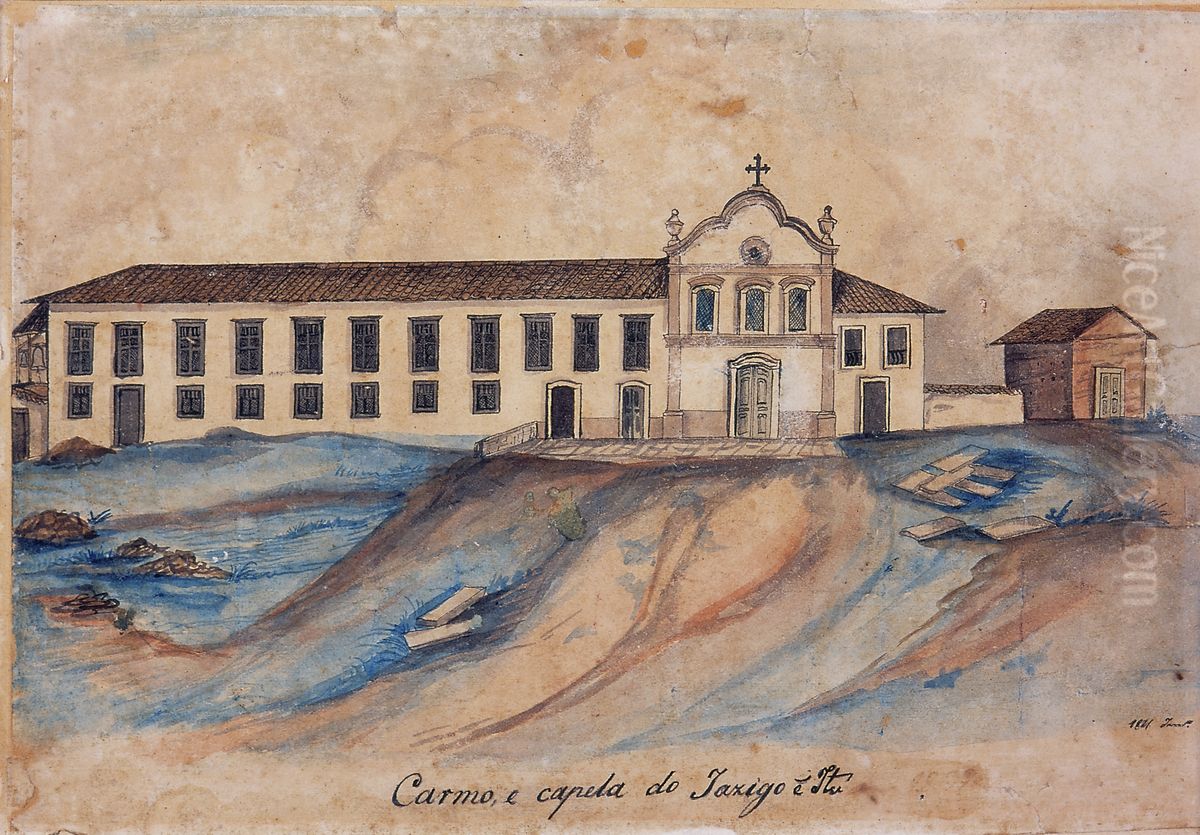 Carmo e Capela do Jazigo Oil Painting by Miguelzinho Dutra