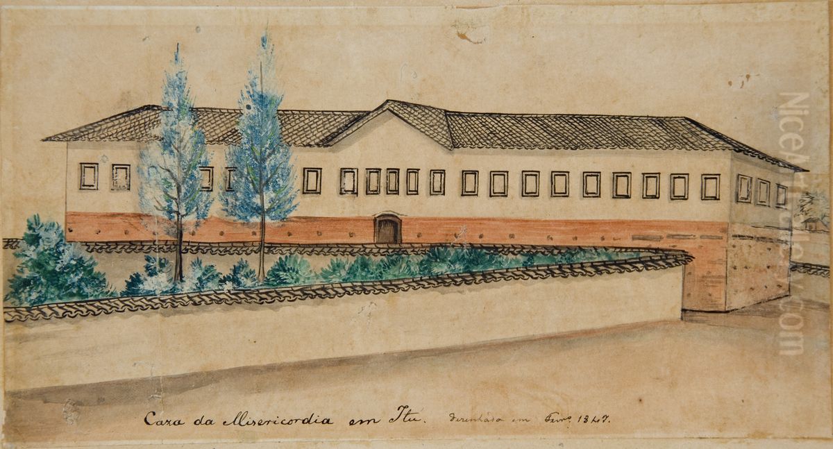 Santa Casa de Misericordia de Itu Oil Painting by Miguelzinho Dutra