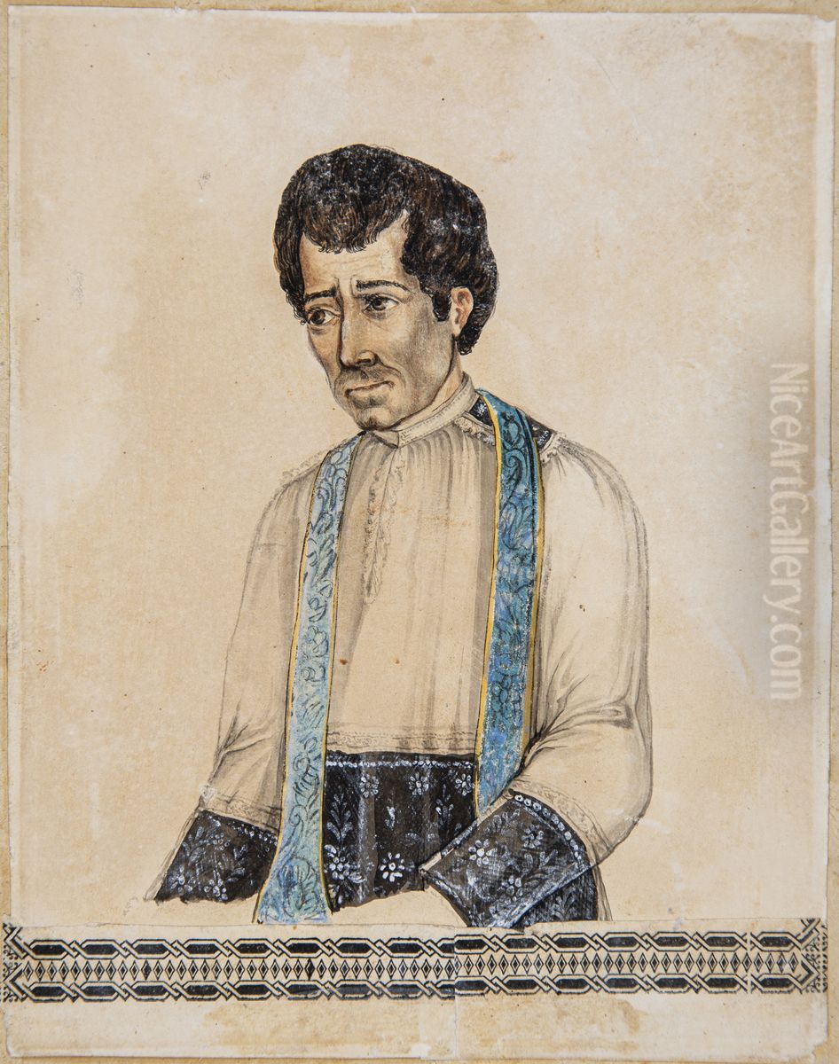 Padre Elias do Monte Carmelo Oil Painting by Miguelzinho Dutra