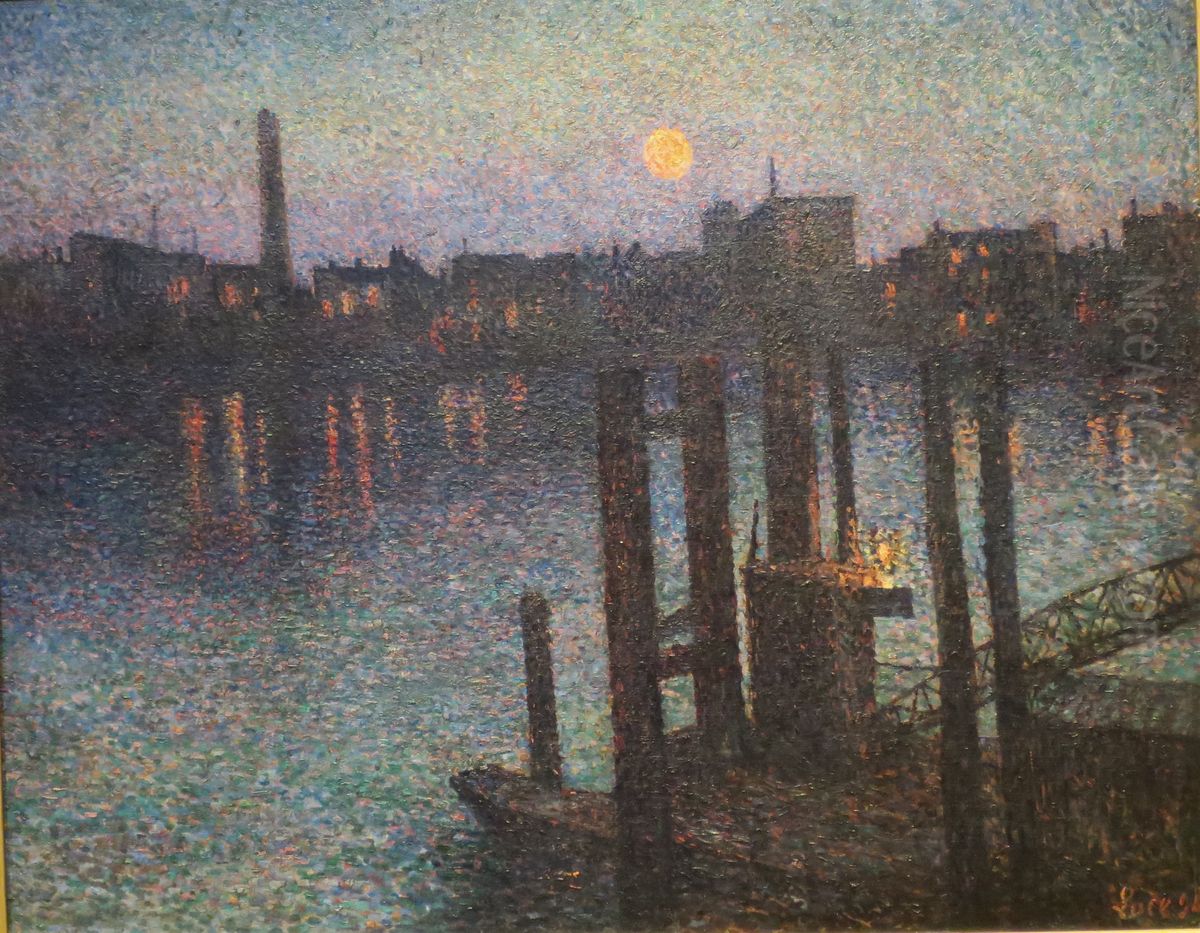 <<London molt mielon (trutca ke Luce)>> Oil Painting by Maximilien Luce