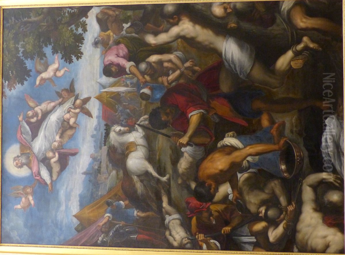 Massacre of the Inhabitants of Hippo Oil Painting by Palma il Giovane