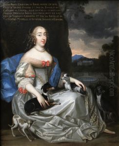 Portrait of Anne Marie Louise d'Orleans with a posthumous inscription identifying her as Luisa Cristina of Savoy