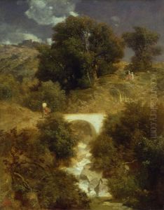 Romische Landschaft mit Brucke