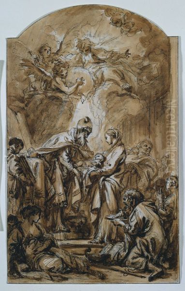 The Presentation in the Temple Oil Painting by Francois Boucher