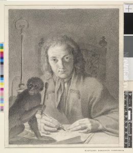 Self-portrait of Campiglia drawing
