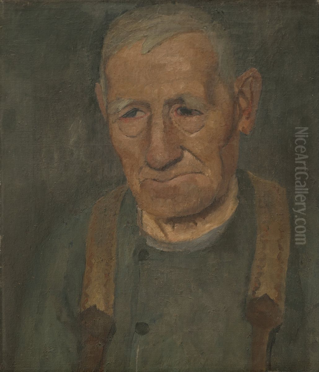 Brustbild eines alten Bauern Oil Painting by Paula Modersohn-Becker