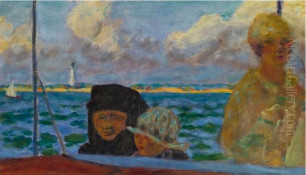 EN BATEAU. LA PROMENADE EN MER Oil Painting by Pierre Bonnard