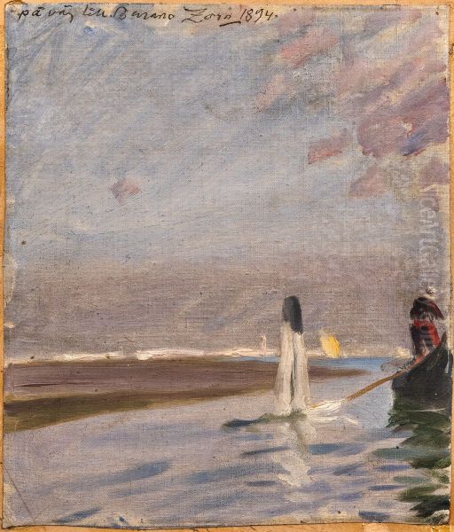 En Route to Burano Oil Painting by Anders Zorn