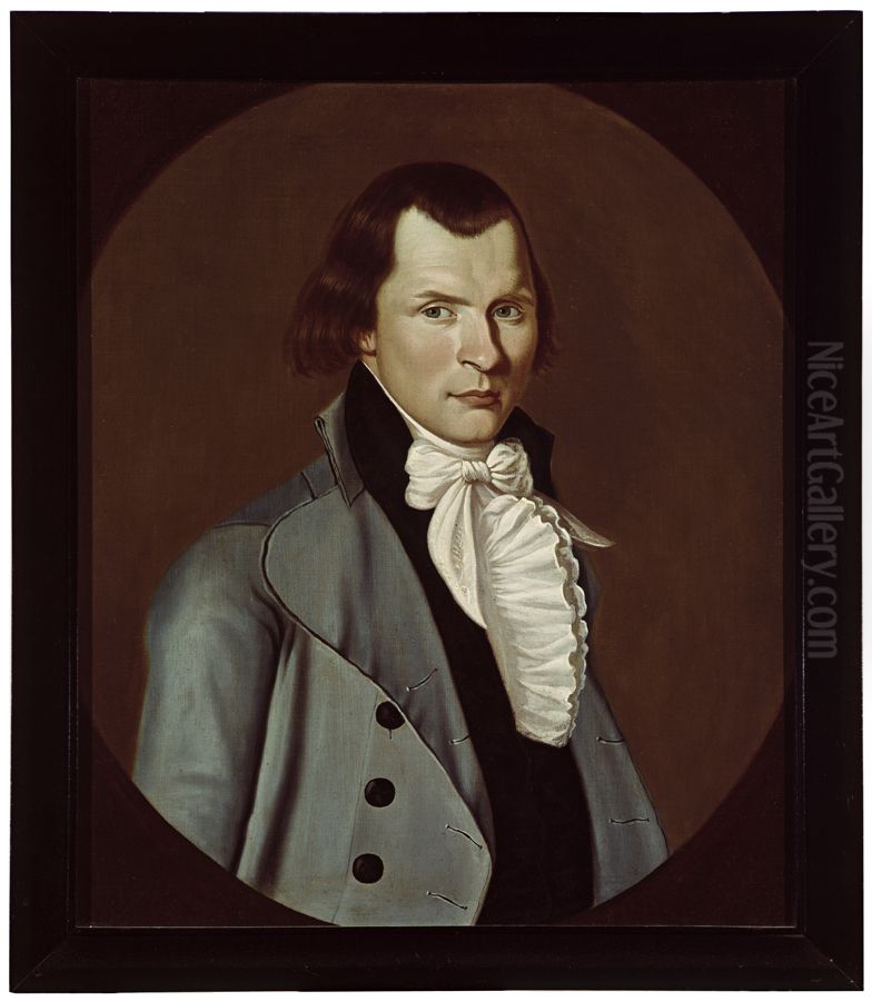 Portrait of Asahel Bacon Oil Painting by William Jennys
