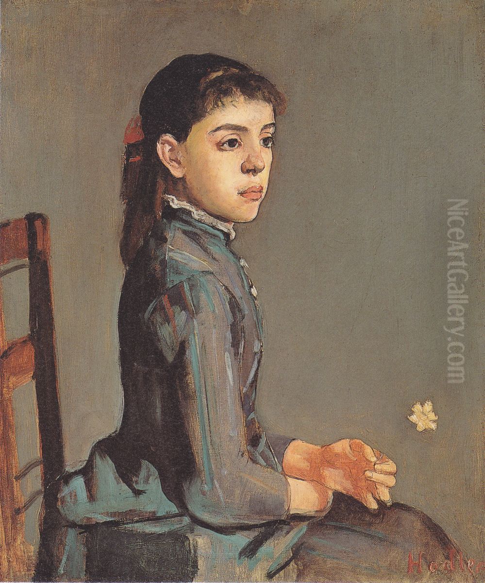 Bildnis Louise-Delphine Duchosal Oil Painting by Ferdinand Hodler
