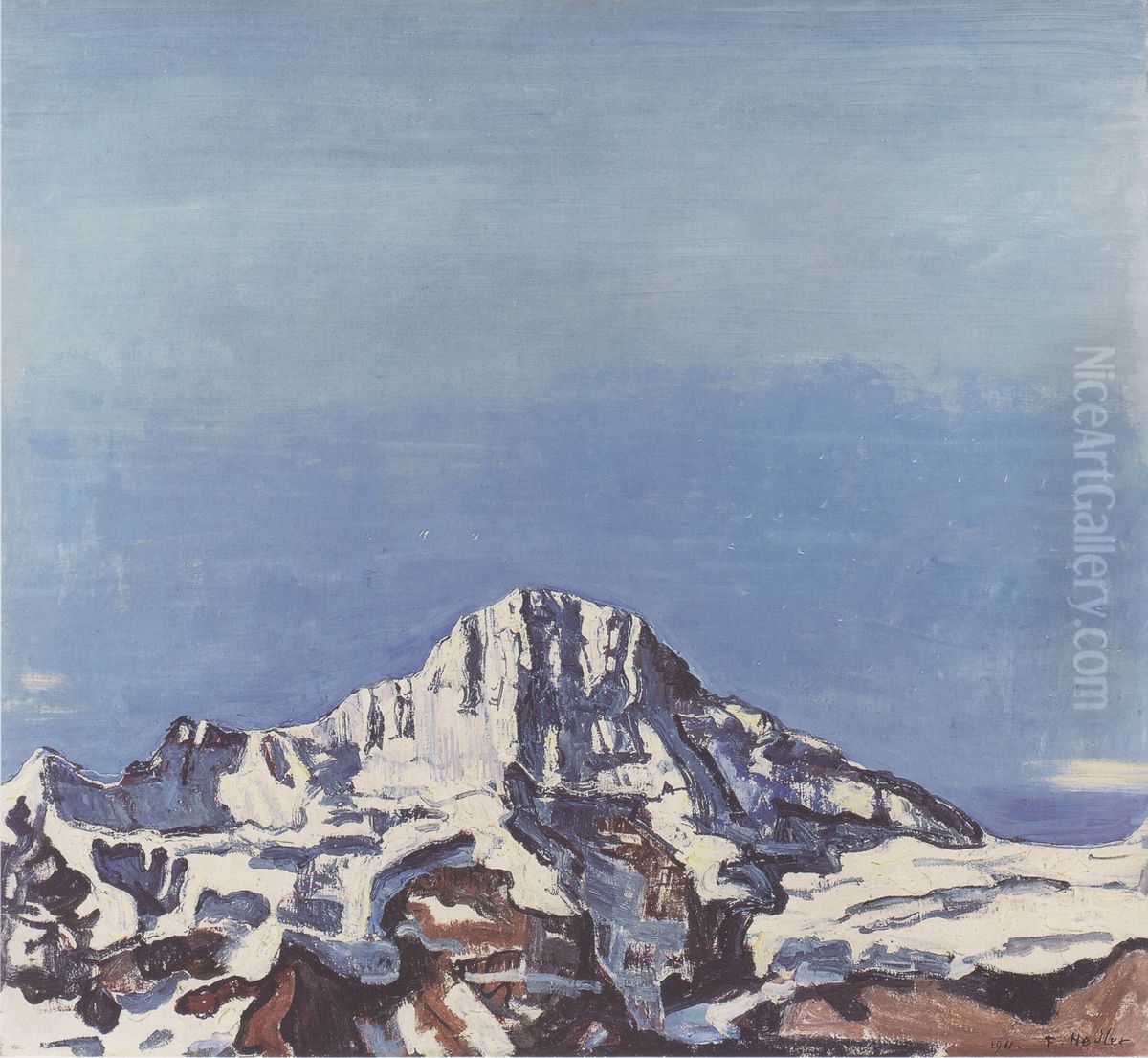 Das Breithorn Oil Painting by Ferdinand Hodler