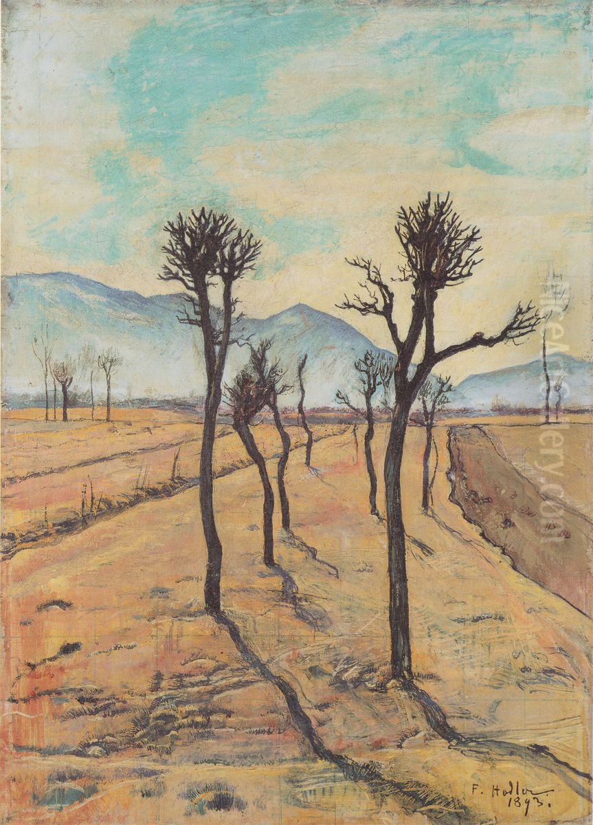 Kahle Baume im Tessin Oil Painting by Ferdinand Hodler