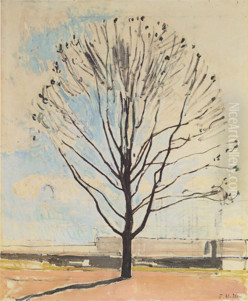 Der kahle Baum Oil Painting by Ferdinand Hodler