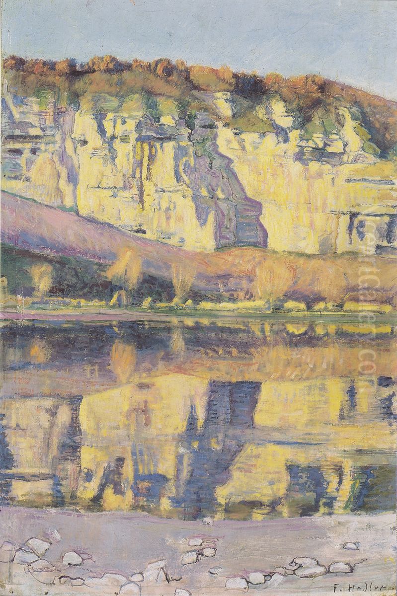 Partie an der Rhone Oil Painting by Ferdinand Hodler