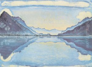 Thunersee mit symmetrischer Spiegelung