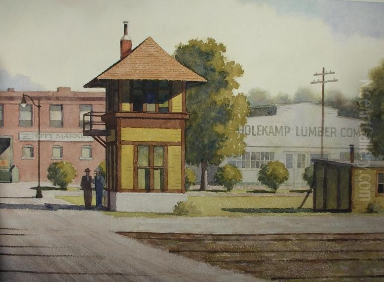 Holekamp Lumber Oil Painting by Stan Masters