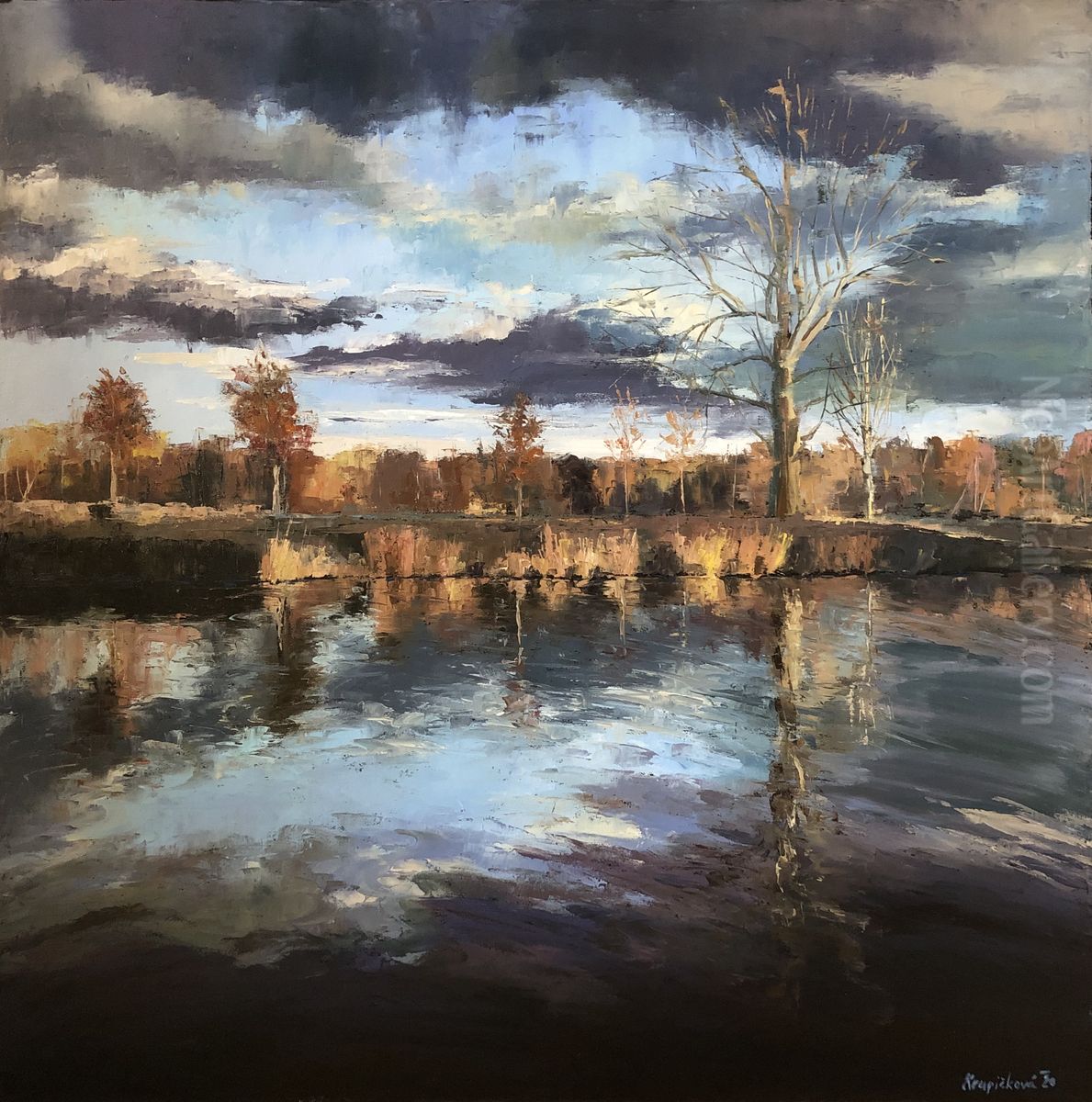 Dream Landscape Oil Painting by Martina Krupickova