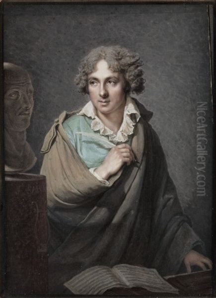 Portrait de Cherubini, compositeur italien Oil Painting by Francois Dumont