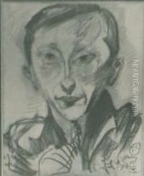 Portret Ottona Fedorowicza Oil Painting by Stanislaw Ignacy Witkiewicz