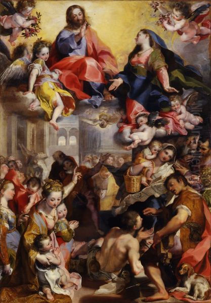 Madonna of the people Oil Painting by Federico Barocci