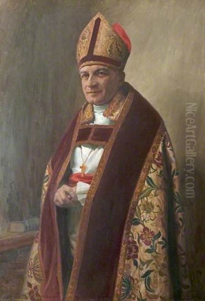 Dr Pearce(1870-1935) Bishop of Derby Oil Painting by Ernest Townsend