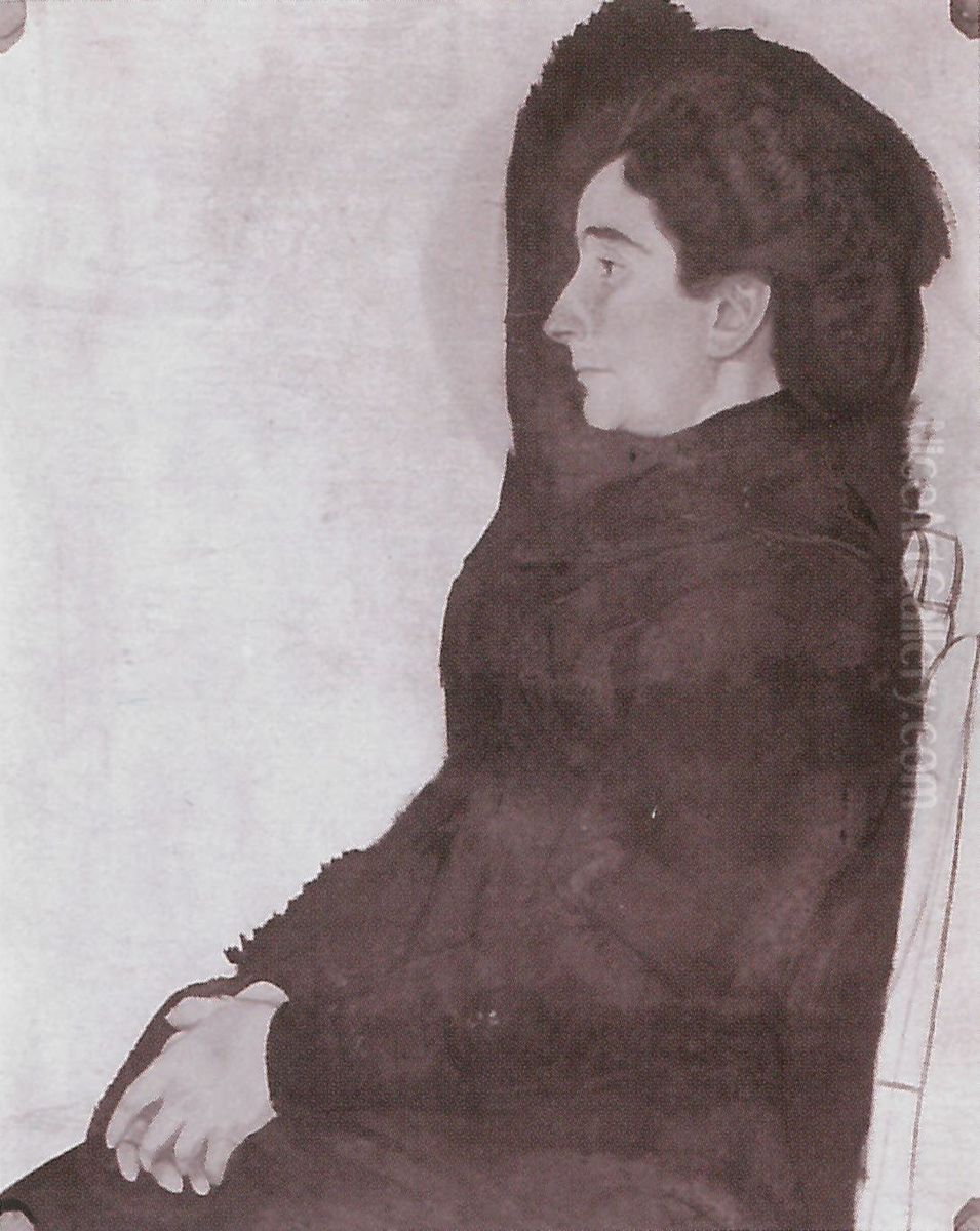 Portrait of Governess of Urszula Bogdanska, nee Komorowska Oil Painting by Stanislaw Ignacy Witkiewicz (Witkacy)