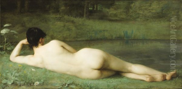 Outstretched nude Oil Painting by Emmanuel Benner
