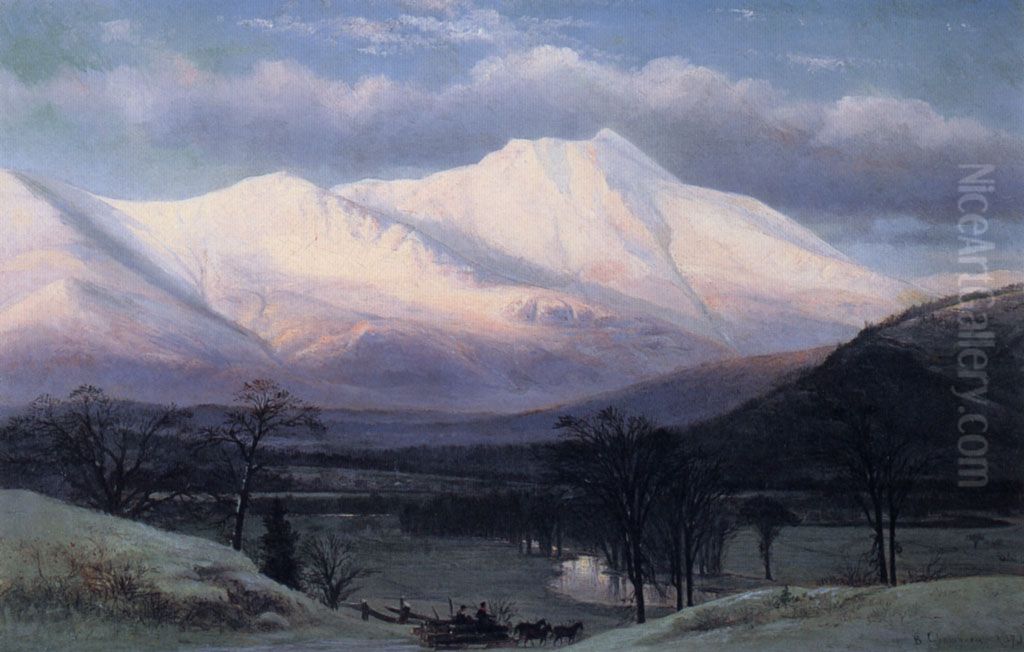 Winter Scene, North Moat Mountain, New Hampshire Oil Painting by Benjamin Champney