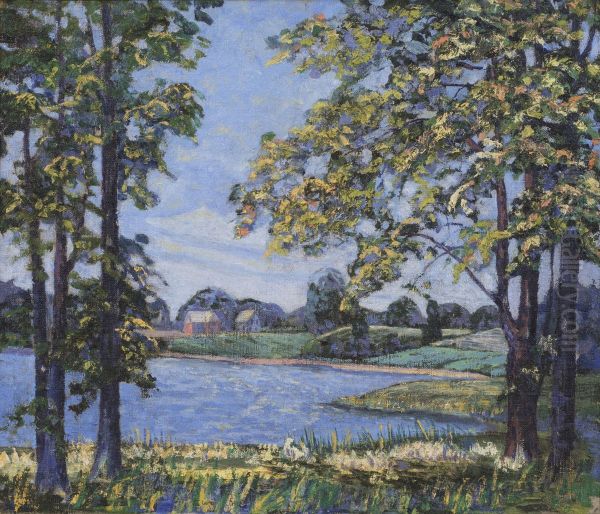 Spring Landscape Oil Painting by unknown