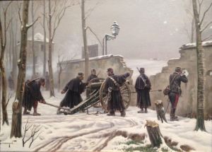Bataille sous la neige en 1870