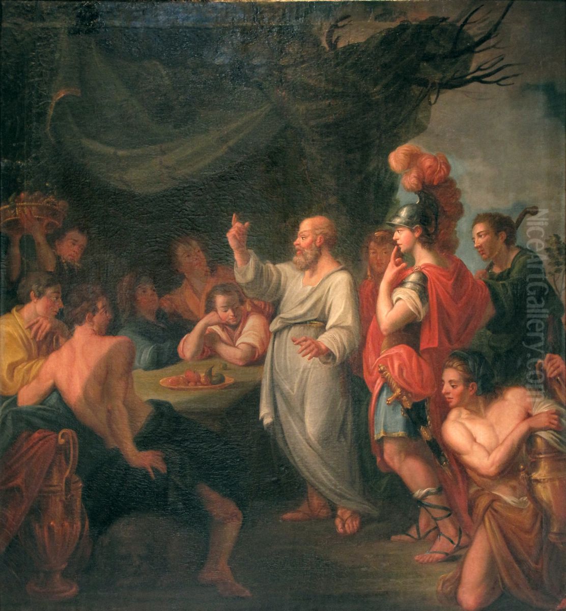 Socrates teaching Perikles Oil Painting by Nicolas Guibal