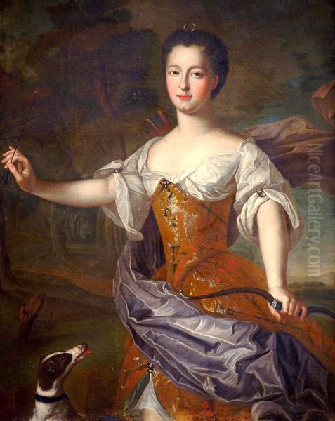 Madame la Princesse de Conti Louise-Diane d'Orleans Oil Painting by Unidentified painter