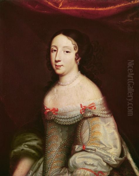 Portrait of Anne of Austria, Queen of France Oil Painting by Philippe de Champaigne