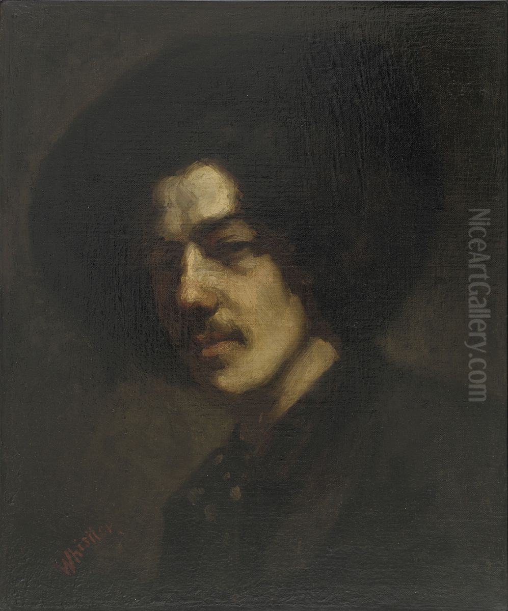 Portrait of Whistler with Hat Oil Painting by James McNeill Whistler