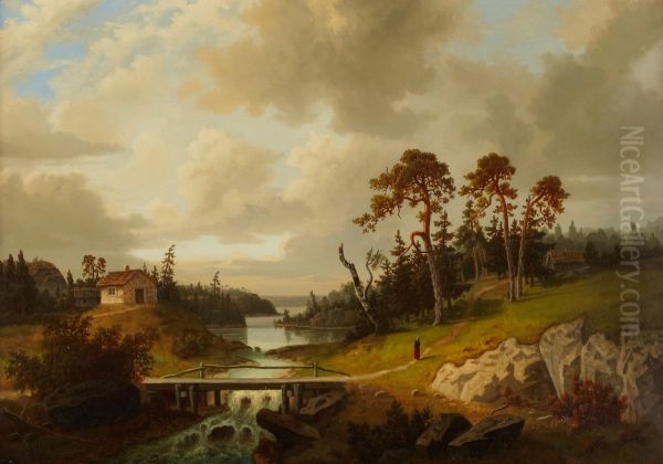 Summer landscape Oil Painting by Sven Herlin