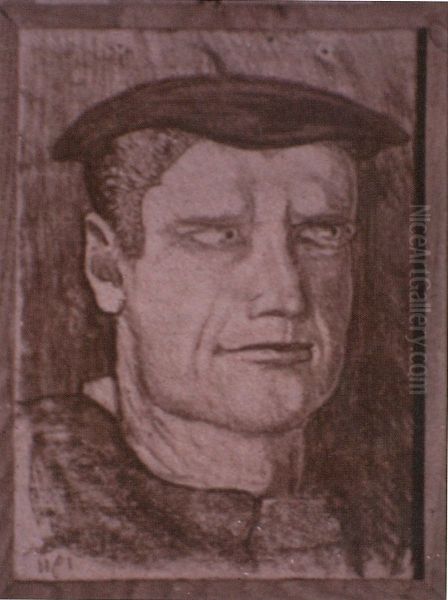 Portret meski Oil Painting by Stanislaw Ignacy Witkiewicz
