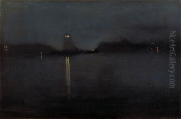 Nocturne Oil Painting by James McNeill Whistler