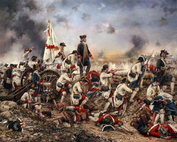 Por Espana y por el Rey, Galvez en America Oil Painting by Augusto Ferrer-Dalmau