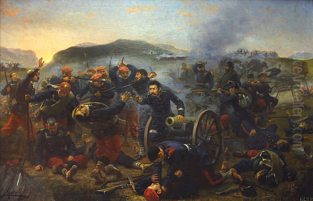 Accion de Castellfullit Oil Painting by Victor Morelli Sanchez-Gil